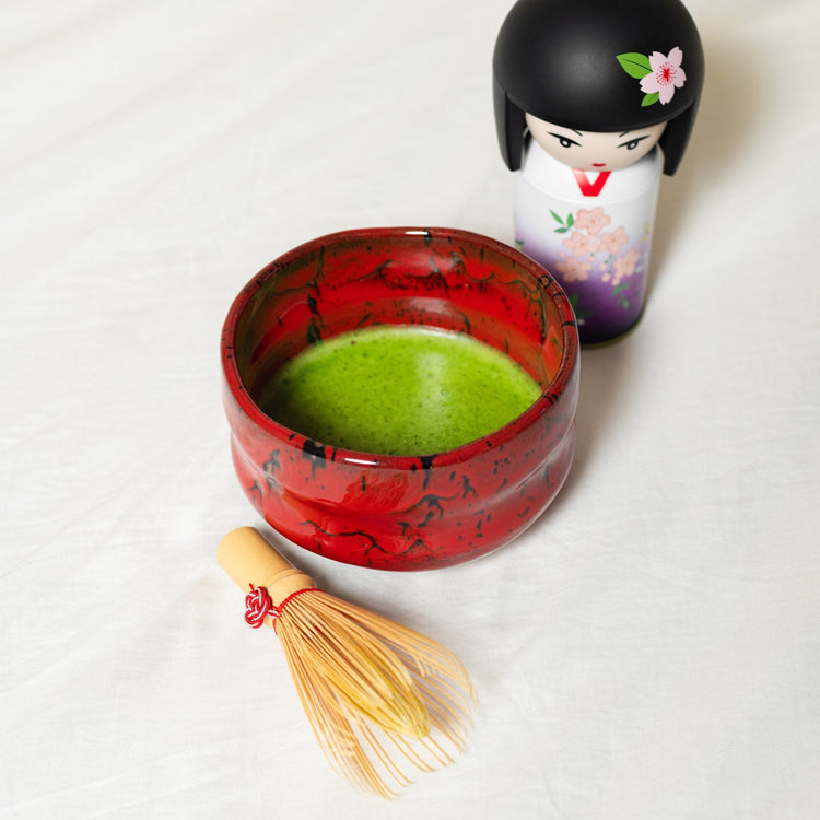 Deluxe Matcha Set “Mizuhiki” – Handmade Japanese Tea Set by KITSUNE