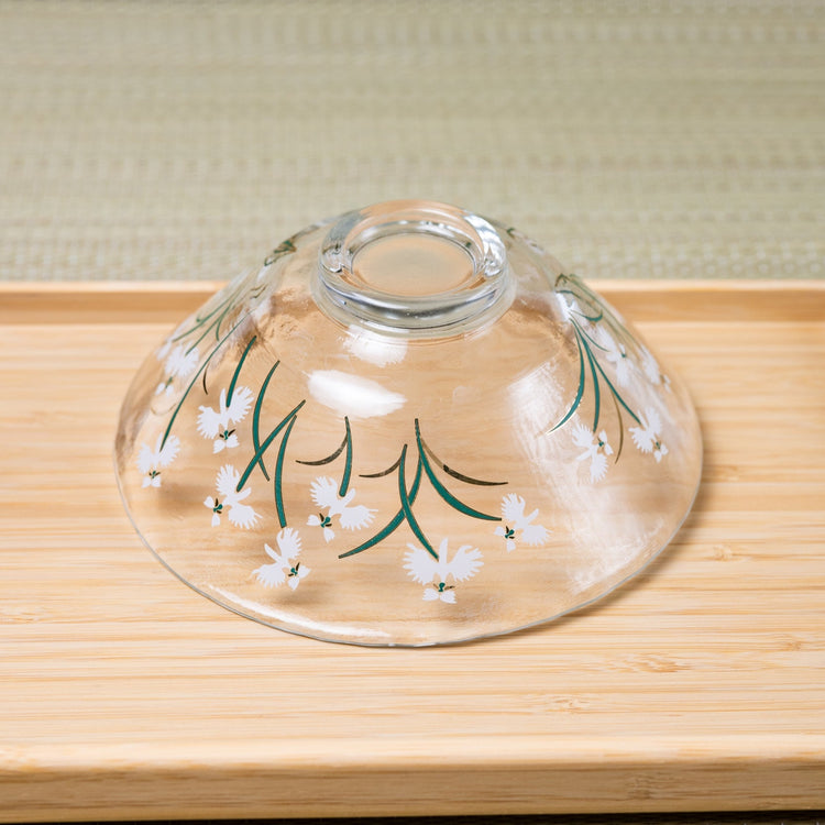 Glass Matcha Bowl – Sagiso Flower Edition