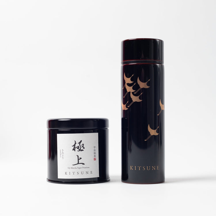 Deluxe Matcha Set “Mizuhiki” – Handmade Japanese Tea Set by KITSUNE