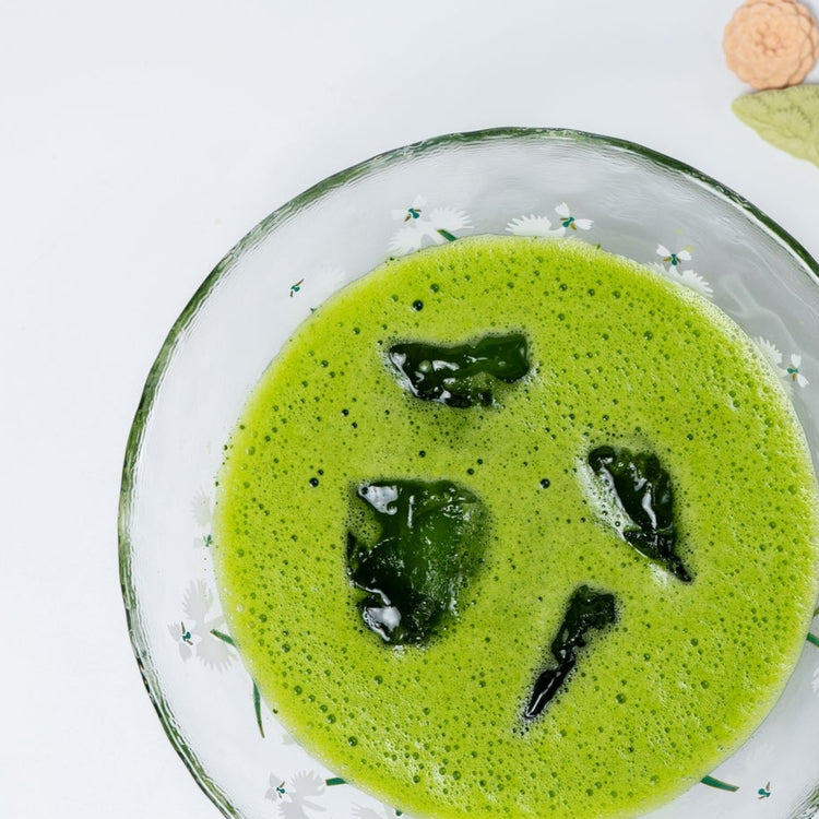 Glass Matcha Bowl – Sagiso Flower Edition
