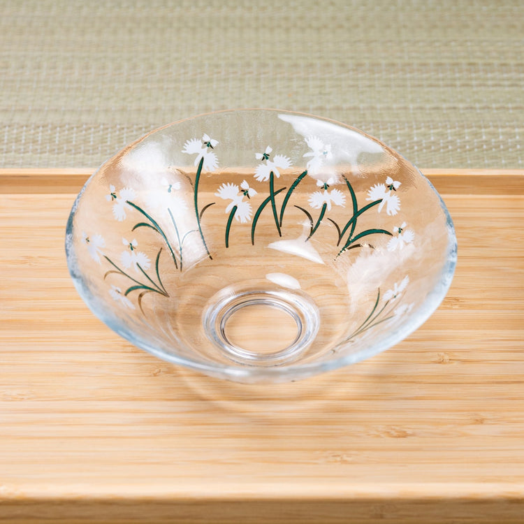 Glass Matcha Bowl – Sagiso Flower Edition