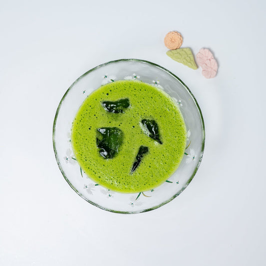Glass Matcha Bowl – Sagiso Flower Edition