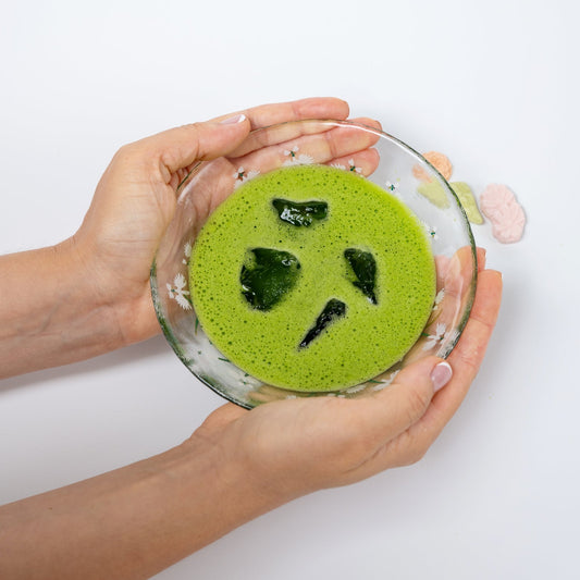 Glass Matcha Bowl – Sagiso Flower Edition